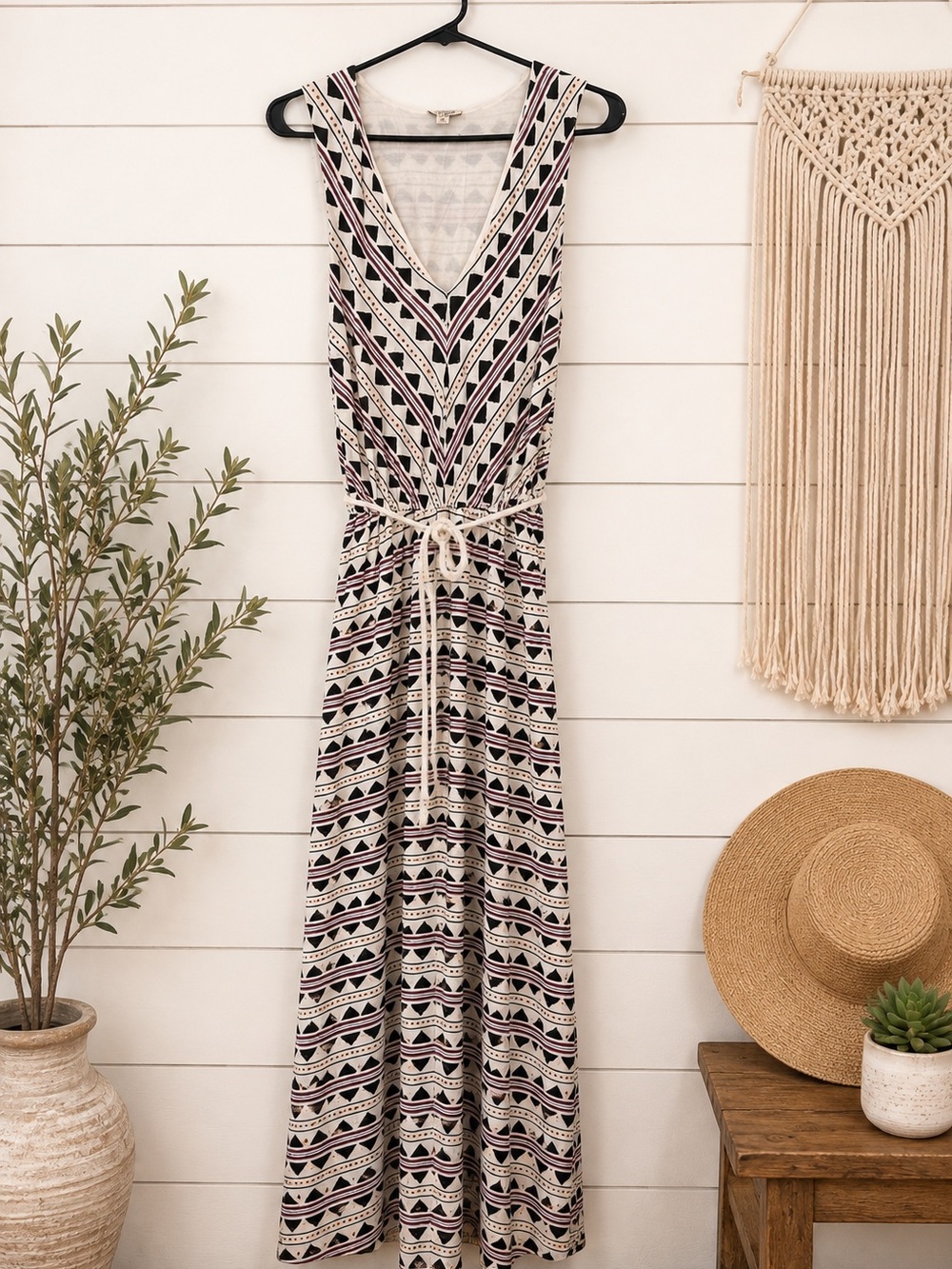 Lucky Brand | Sleeveless Maxi Dress |Southwestern Boho | Small - Picture 3 of 9